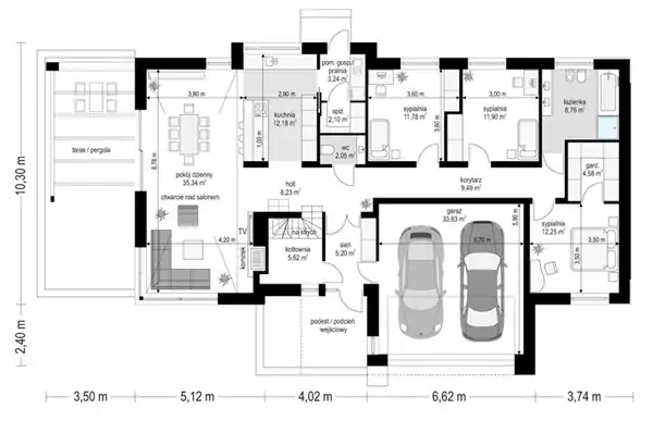 Modern Starter Home Plan, 3 Bed 160 m2 – image 3